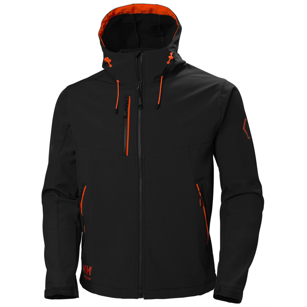 Helly Hansen Mens Chelsea Evo Softshell Hood Workwear Jacket | eBay