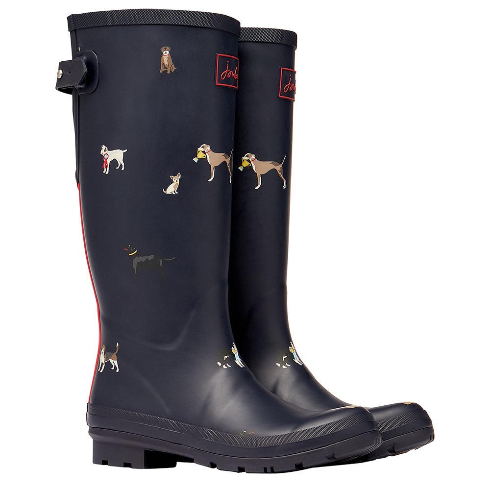 joules printed tall height wellies