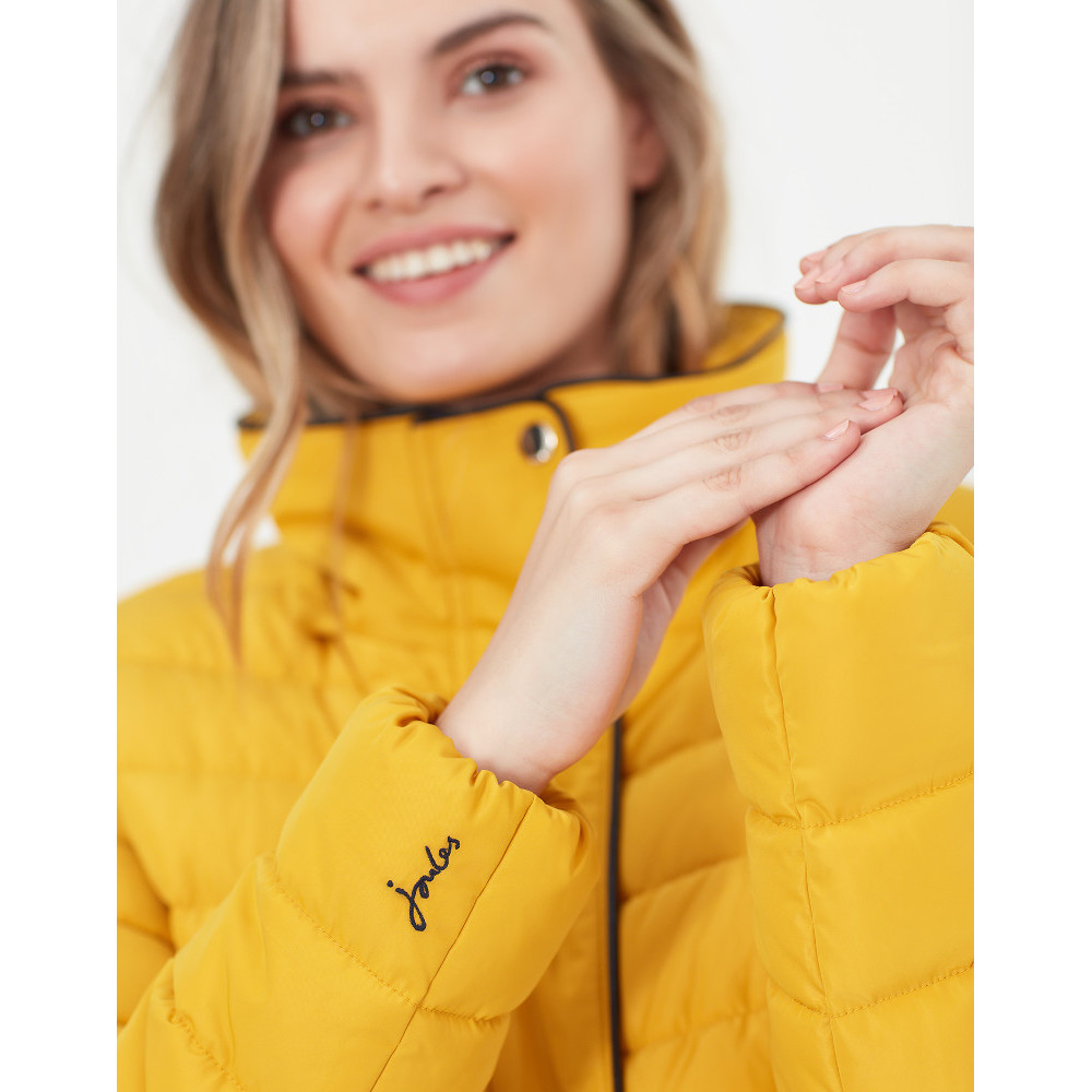 Joules yellow shop quilted jacket