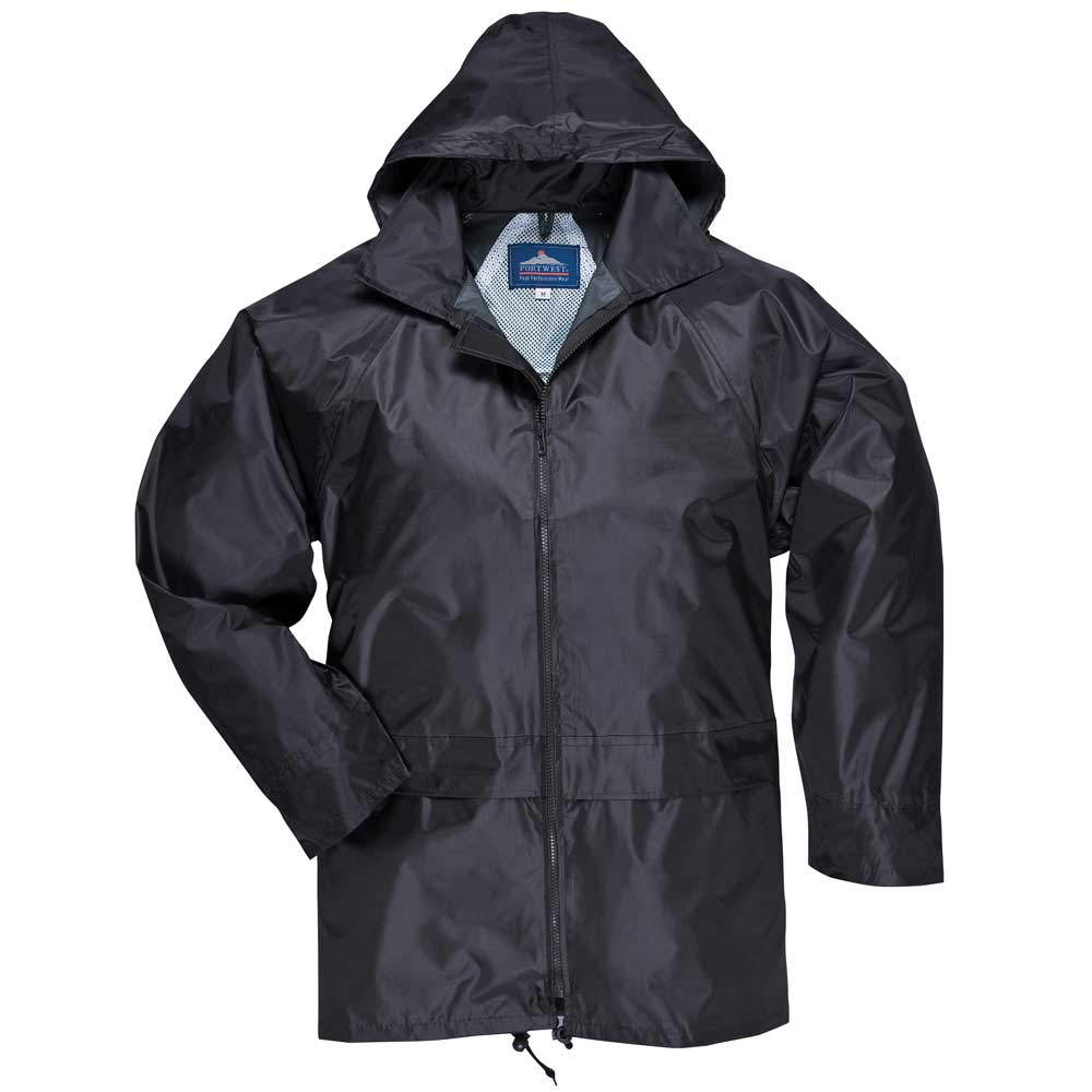 Portwest Mens Classic Waterproof Rain Coat Jacket Navy, Black, Yellow ...