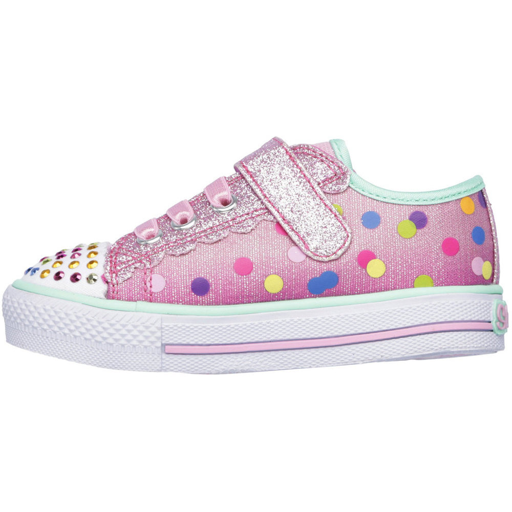 Skechers Girls Twinkle Toes: Shuffles - Dazzle Dots Light Up Sneakers ...