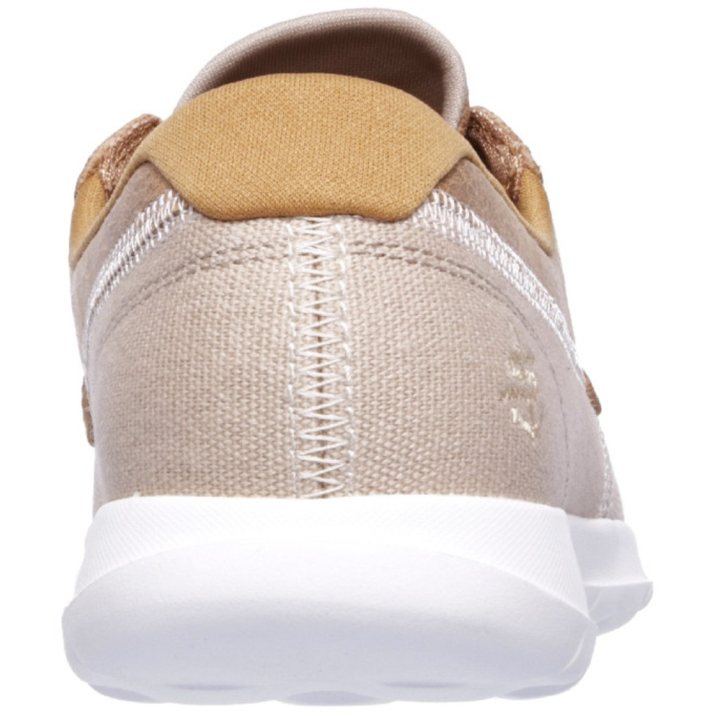 skechers lace up mujer beige