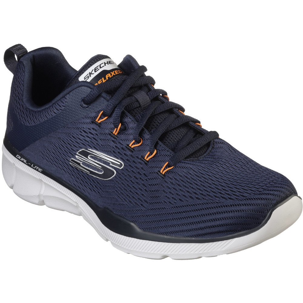 Skechers Mens Equalizer 3.0 Lace Up Knit Mesh Sneakers | eBay