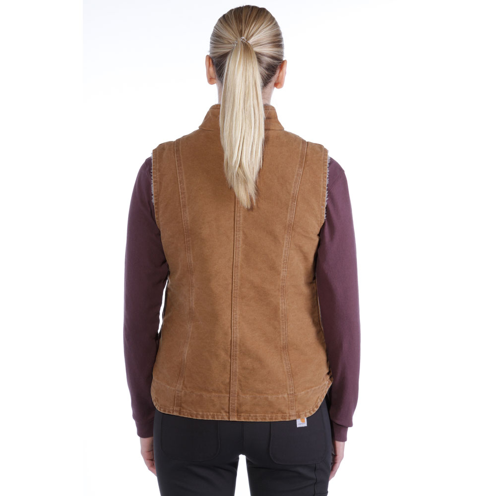 Download Carhartt Womens WV001 Sandstone Mock Neck Sherpa Vest ...