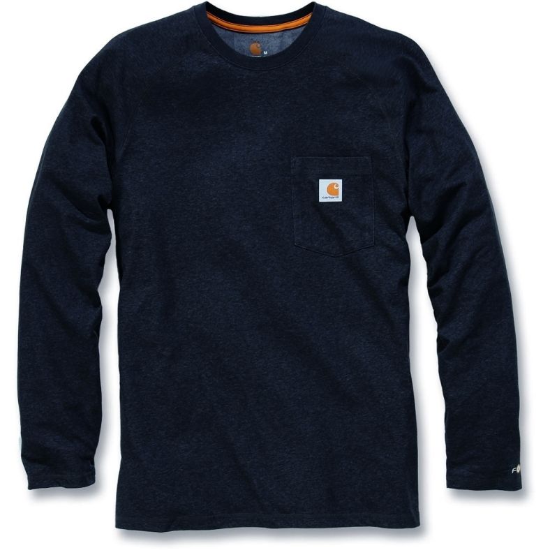 Carhartt Mens Long Sleeve Force Cotton Polyester Fast Drying T-Shirt