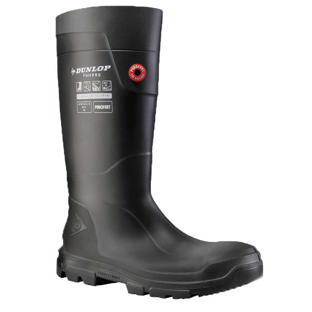 Dunlop Mens Purofort Field Pro Full Safety Wellington Boots Brookes