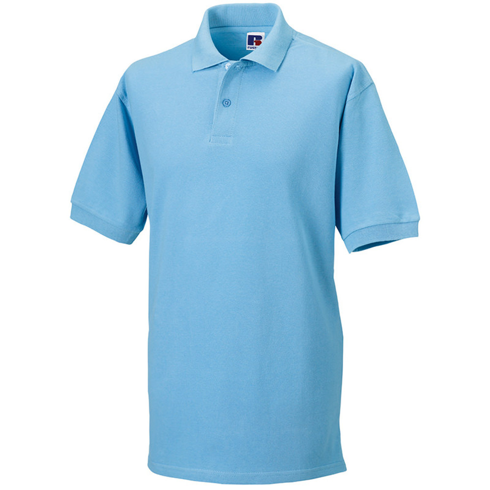 RUSSELL MENS CLASSIC SHORT SLEEVE COTTON PIQUE POLO SHIRT XS-4XL