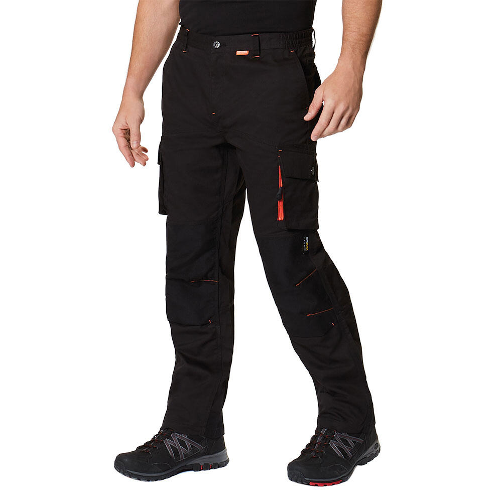 MEN CARGO WORK Trousers Black Holster Heavy Duty Multi & Knee Pad Pockets  -WWAPB £28.99 - PicClick UK